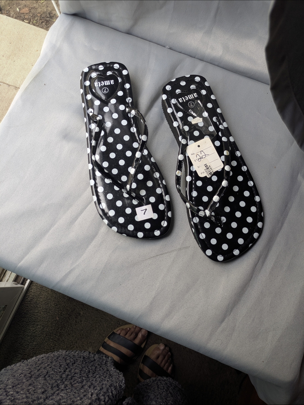 Black & Me G0 Polka Dot Jelly Flip Flops